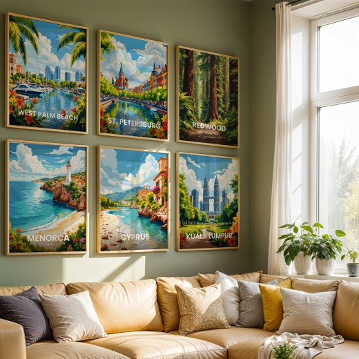 Cyprus Travel Print - Vintage Travel Art Poster 8