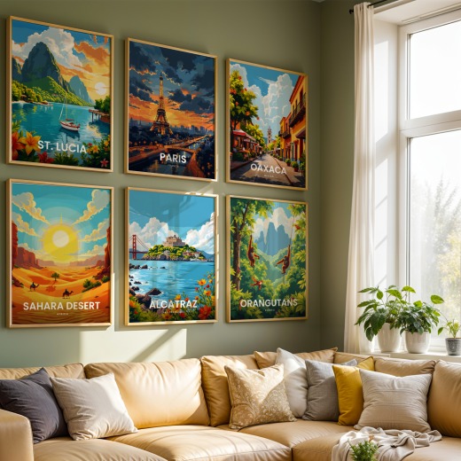 Alcatraz Island Travel Print - Vintage Travel Art Poster 7