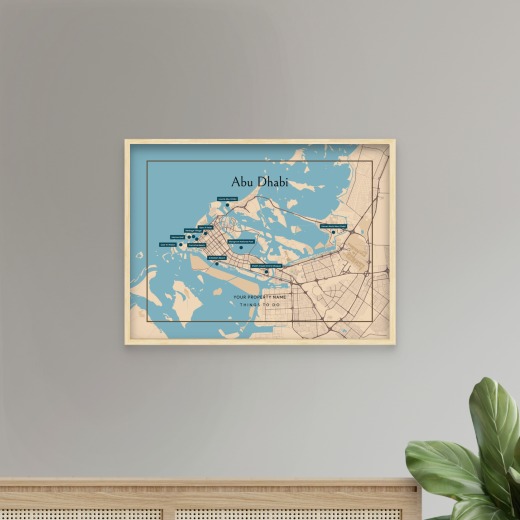 Abu Dhabi Airbnb Tourist Poster in Road Trip - Street Map 7