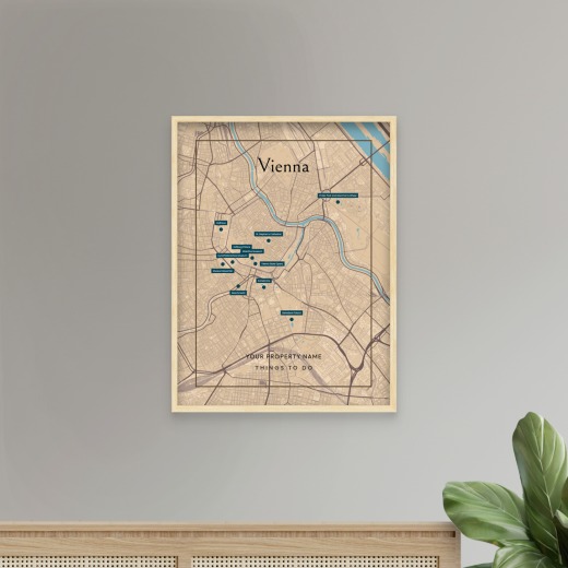 Vienna Airbnb Tourist Poster in Road Trip - Street Map 8