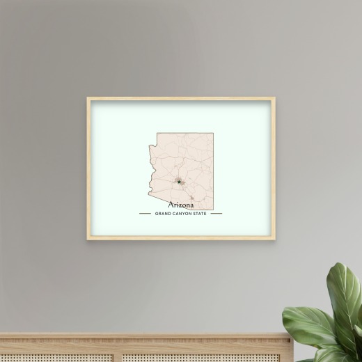 Arizona State Poster - Boundary Map 7
