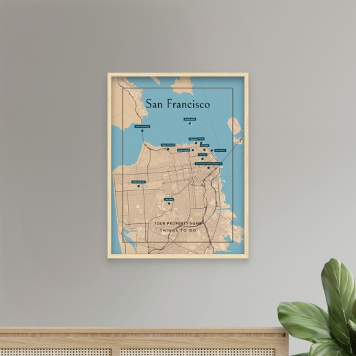 San Francisco Airbnb Tourist Poster in Road Trip - Street Map 7