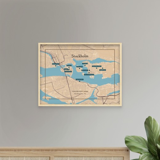 Stockholm Airbnb Tourist Poster in Road Trip - Street Map 8