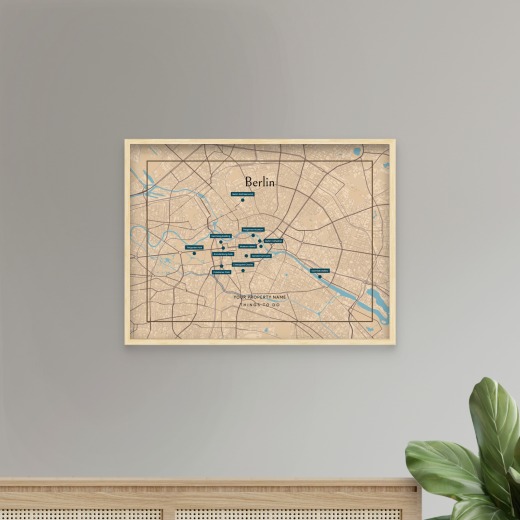 Berlin Airbnb Tourist Poster in Road Trip - Street Map 7