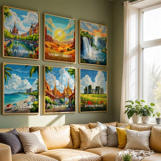 Bangkok Travel Print - Vintage Travel Art Poster 8