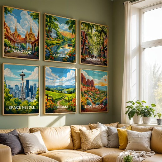 Sonoma Travel Print - Vintage Travel Art Poster 8