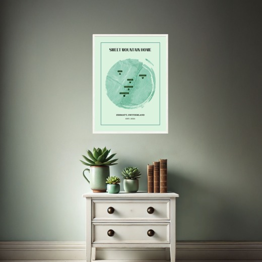 Our Mountain Home Poster - Topo Map 1 8