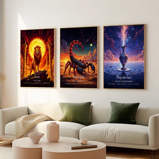 Scorpio in Enchanted Surrealism Print - Custom Zodiac Sign Poster 8